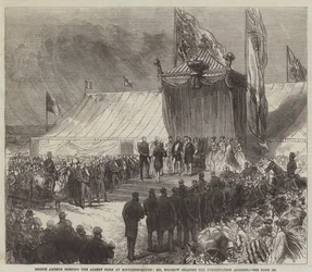 Prince Arthur Opening the Albert Park at Middlesborough, Mr Bolckow reading the Presentation Address